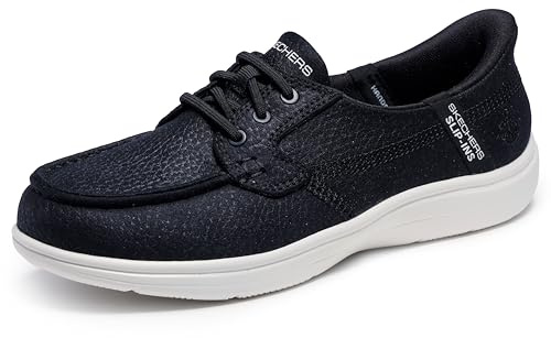 Skechers The-go Hands Free Slip-ins Radiant-Bonnie Zapato Barco, Negro y Blanco, 38.5 EU
