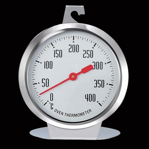 Termometro da Forno, Termometri da Forno Elettrico, Termometro da Forno con Quadrante, 0-400 Gradi Oven Thermometer, Termometro da Cucina in Acciaio Inossidabile per La Cottura al Barbecue