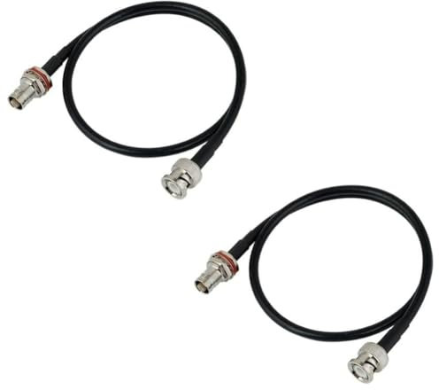 TOBEOME Lot de 2 câbles d'extension d'antenne de microphone sans fil avec connecteur BNC pour systèmes de montage en rack 0,6 m