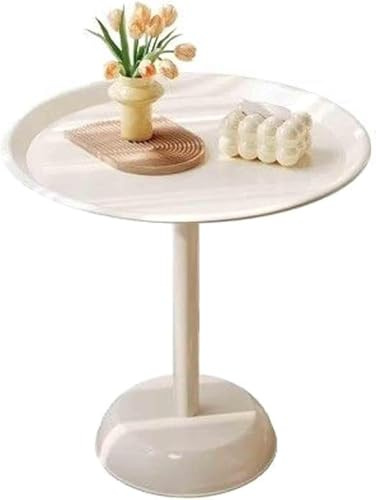 Tavolino da caffè rotondo bianco con piedistallo - Versatile espositore per snack e console per piante per aree di attesa dell'ufficio e uso sul comodino (colore: C)