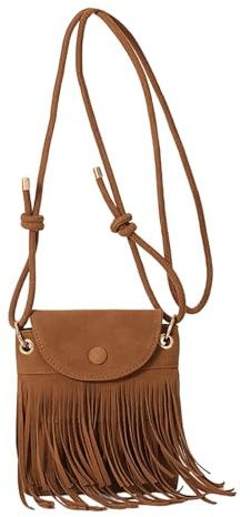 Hsternexy Kleine Umhängetasche Damen,Handtasche Damen Cowgirl Kostüm Mit Quaste 70er-Jahre Satteltasche Umhängetasche Y2k Retro Ledertasche Vintage Elegant Kleine Tasche Handtasche Arbeitstasche