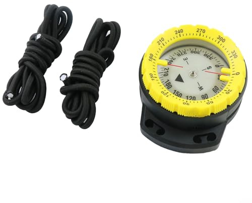 Compas de plongée étanche jusqu'à 50 m avec cadrans phosphorescents, outil de navigation sous-marine pour randonnée, camping, kayak et aventures en plein air