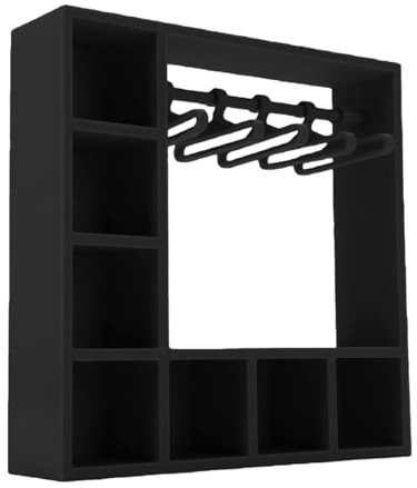 Zunate Armoire à Vêtements de Poupée avec 10 Cintres, Solution de Rangement élégante pour Les Amateurs de Poupées, Boîte de Présentation D'accessoires de Poupée Ouverte pour la Décoration de la