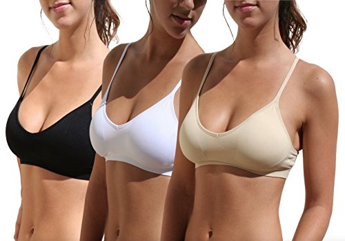 Blue 55 Brassière sans armatures pour femme - Soutien-gorge rembourré sexy pour tous les jours - Col en V profond, Taille M