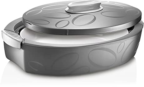 enjoy THE ITALIAN WAY OF LIVING Thermobehälter für Essen + Keramikschale (3 Liter) | bis zu 3h warm und 5h kühl | Wärmebehälter mit Auflaufform | Warmhaltebehälter für Speisen | Thermoschüssel