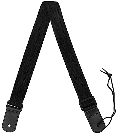 CASCHA Ukulele Rem justerbar I längd 76 cm till 139 cm individuellt justerbar I robust ukulele-rem för barn och vuxna Jag är trevlig och bekväm att bära I rem ukulele nylon svart