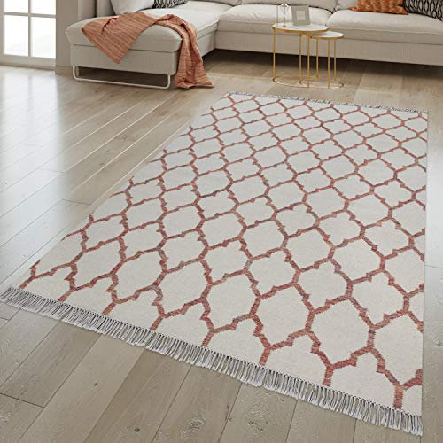 TT Home Alfombra Salón Tejida A Mano Diseño Oriental Flecos, Multicolor, Tamaño:60x110 cm
