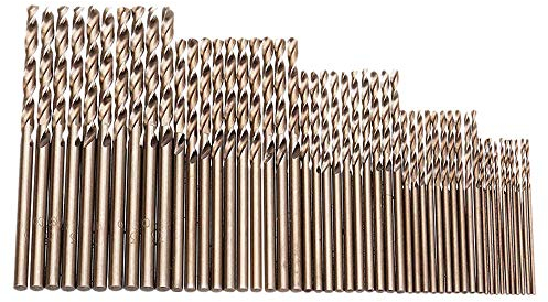 Bopfimer 50 Stücke Drill Force Werkzeug M35 Cobalt Bohrer Satz, Hss-Co Bohrer Satz 1-3 Mm, zum Bohren auf GehhRtetem Stahl, Guss Und Edelstahl