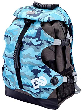 Baoblaze Rodillo Patines en Línea Mochila Zapatillas de Patinaje Almacenamiento Bolsa de Transporte - Camuflaje