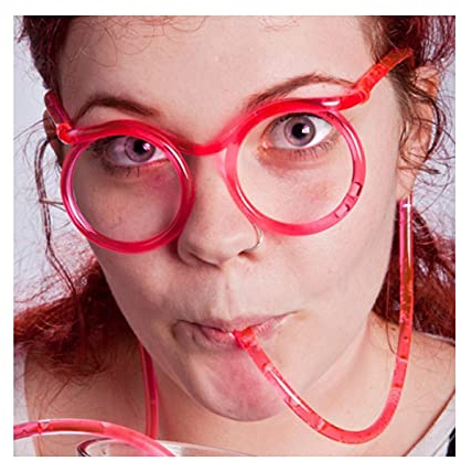 Straw Glasses Fun Drinking Straws Reusable Games Gift Crazy Drink Child Party