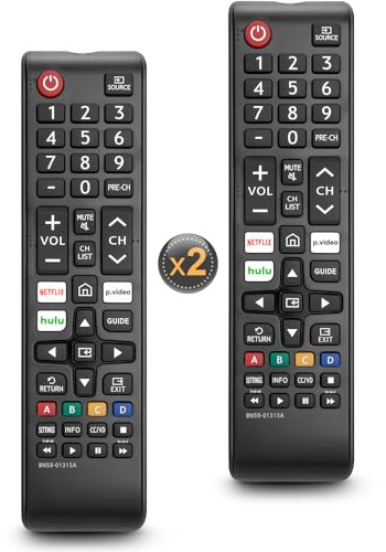 【Pack of 2】for Samsung-Smart -TV-Remote-Control-Replacement,Universal for All Samsung Frame Curved QLED TVs