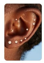 Adramata Lippenpiercing Labret Gewindeloses Einschieben 14 Karat Gold Nasenpiercing Stecker Chirurgenstahl Piercing Ohr Tragus Piercing Medusa Knorpel Helix 20G 16G