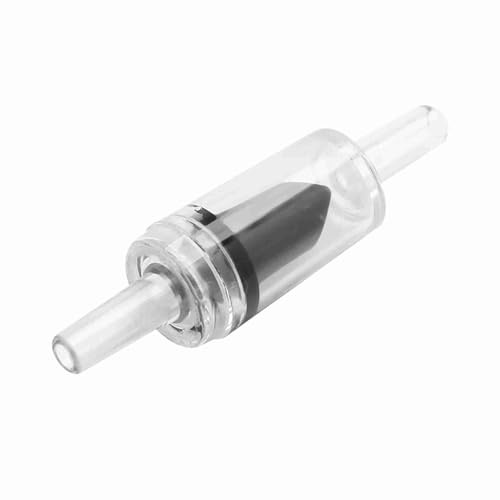KooingTech Aquarium Check Valve, CO2 Check Valve, 10PCS Aquarium Air Pump Check Valve, Air Pump Check for Pump Protection, Fish Tank Check Valve Suitable for Aquariums 2.13x0.55 in (Transparent Black)