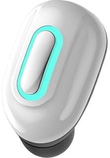 Casque sans Fil Bluetooth 5.3, écouteur Mono Ultra Compact, opération Multifonction, appels sans Fil, résistant à la Transpiration, Compatible avec iPhone/Android.(Blanc)