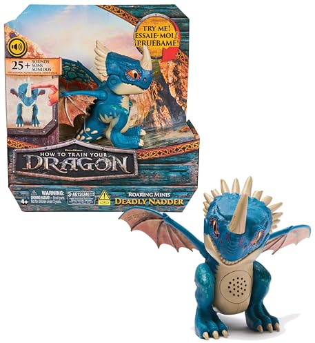 Dreamworks Dragons, How to Train Your Dragon, Roaring Minis Deadly Nadder, Jouet interactif avec 25 Sons, Jouets pour Enfants pour garçons et Filles à partir de 4 Ans
