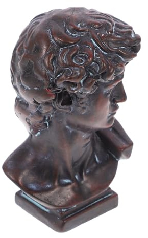 HOMOCONO David Statua in resina sintetica Busto in miniatura Greca Romana Scultura per Home Décor Figura Decorativa Vintage per Scrivania e Casa