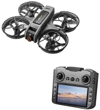 LKHLTBF Nuovo Drone S156 4k HD Professionale con Telecamera grandangolare WiFi FPV rc, Altezza Regolabile, Elicottero con Schermo Grande, quadricottero Pieghevole, Giocattolo,B,Triple Battery