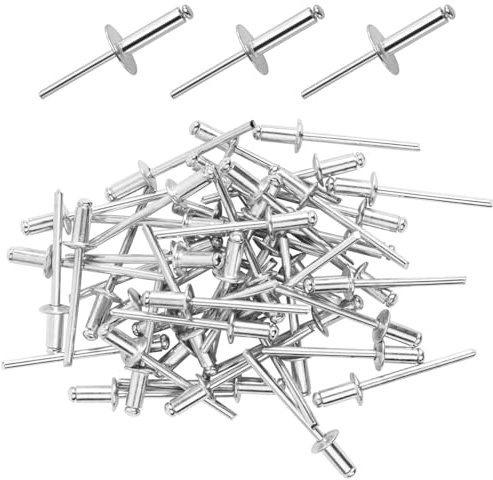 100 Pièces Rivets Aveugles en Aluminium avec Large Bride