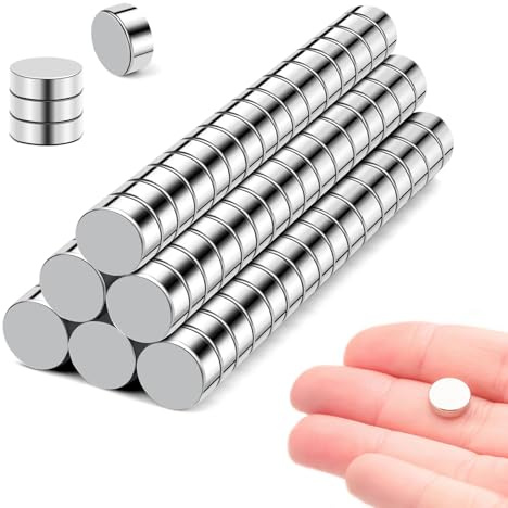 200Pcs 5x1mm Mini Neodymium Magnets, Strong Small Tiny Round Magnets, Small Round Rare Earth Magnet for Crafts, Used for Fridge Whiteboard Magnetic DIY Board