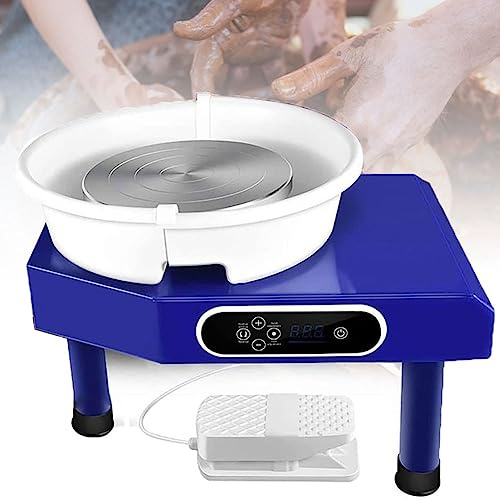 Eiwitany Electric Pottery Wheel with Foot Pedal & LCD Touch Screen, Clay Machine for Beginners & DIY Pottery at Home, School & Studios