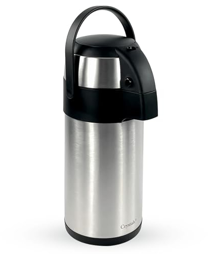 3L / 5L Air Pot Drink Tea Coffee Flask with Pump Action, Vacuum Insulated, Safety Lock & Carry Handle (3L Air Pot Flask)