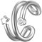 Glanzstücke München Damen-Ohrklemme Sterling Silber Zirkonia weiß - Ear-cuff Ohr-Schmuck Damen-Klemmohrringe