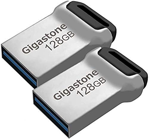 GIGASTONE 128GB Nano Flash-Laufwerk (2 Stück) Z90 USB 3.2 Gen 1, 120MB/s UltraSchnell, Mini, Metalldesign, Datenspeicherung, Backup für PC/Mac/TV/Auto, USB 2.0/3.0/3.1 Kompatibel