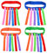 Ziehen Spielgürtel Kinder Jagen Spiel Fangen Gummiband mit Buntem Band für Kinder Kindergarten Outdoor-Sportaktivität, 4 Stück