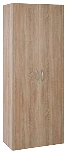 Schrank - Eiche Sägerau Dekor - 70 x 185 x 40 cm - 5 Einlegeböden