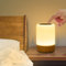 Görvitor LED Nachttischlampe Touch Dimmbar, Tischlampe Kabellos mit 8 Farben und 3 Modi, Holzmaserung Nachtlicht Batterie USB-Aufladung mit Timer für Schlafzimmer Wohnzimmer