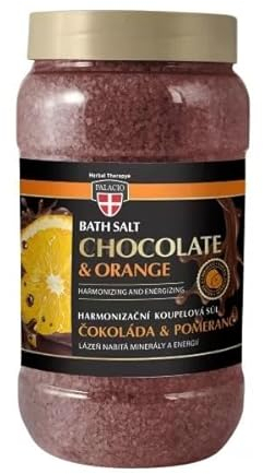 Palacio Sali da bagno stimolanti e armonizzanti con cioccolato e arancio – senza olio minerale, parabeni e silicone – 1,2 kg