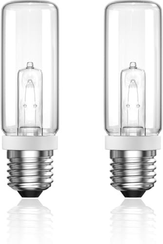 TobeBright 250W E27 Röhrenförmige Halogenlampen Glühbirnen Warmweiß 2800K Dimmbar 3665 Lumen Halogen Leuchtmittel E27 Halogenlampen für Studio, Schlafzimmer, Wohnzimmer, Büro 230V 2er Pack