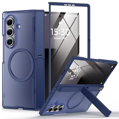 Lanhiem for Samsung Galaxy Z Fold 7 Case Compatible with MagSafe，Hinge Protection, Slim & Rugged, Full Body Hard Cover, Daily Drop Protective Phone Case for Samsung Z Fold 7 5g 2025, Blue