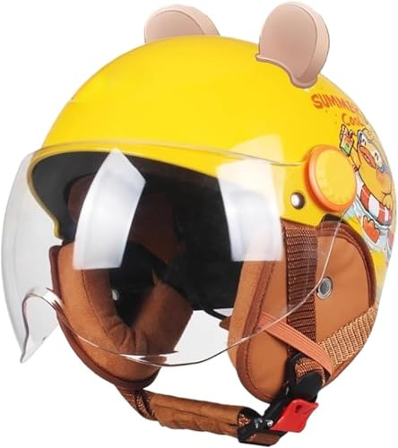 Motorcykelhjälm 2–14 år gammal DOT/ECE-godkänd för pojkar och flickor, crossbike, elskotrar, fyrhjulingar, mopeder och ATV C 48–56 cm