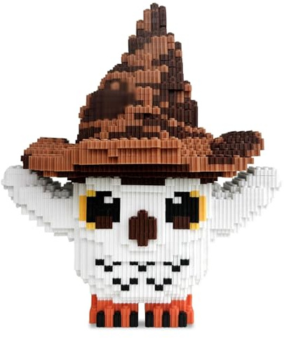 OptiPlay Juego de Bloques de Construcción, 4150 PCS Wizard World Owl DIY Building Blocks, 28 CM Animales Ladrillos,Juguetes de Construcción Búho, Regalos para Adultos, Familia, Amigo