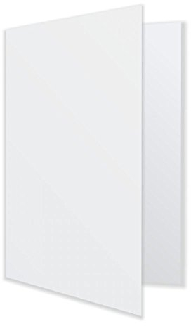 50 x Doppelkarten Falzkarten mit Falznute Klappkarten weiss blanko, Format geschlossen DIN A5, offen DIN A4 beschreibbar bedruckbar