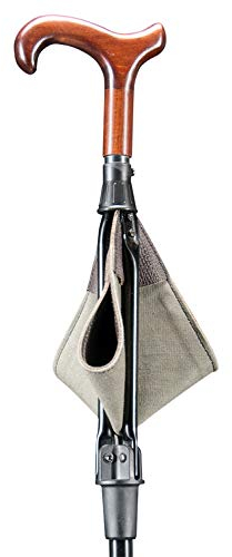 Gastrock Jagdsitz Sitzstock PRAKTUS höhenverstellbar mit Derbygriff aus Buche und stabilem Ledersitz Tellerspitze