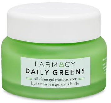 Farmacy Gel hydratant pour le visage sans huile Daily Greens - Crème hydratante quotidienne pour le visage avec de l'acide hyaluronique (1.7 Fl Oz)