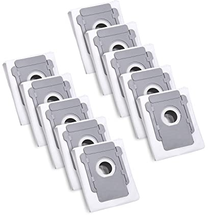 10 Staubsaugerbeutel für iRobot Roomba i7 i7+ i3 i3+j7 j7+S9 S9+ E5 E6 E7 Clean Base,Ersatzteile Kompatibel mit irobot Roomba Allen Automatische Absaugstation Modelln,Ersatz Staubbeutel Bags