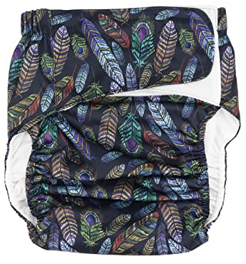 ANKROYU Protector rañal adulto reutilizable, braga sujeta pañal impermeable, ropa interior protectora para adultos, pañales de tela para ancianos, protección para incontinencia adultos ajustable(G1)
