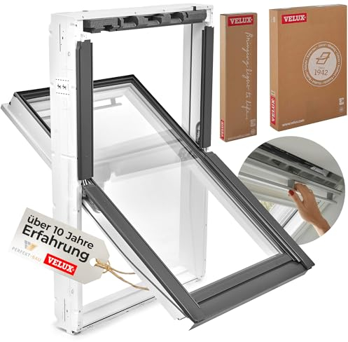 VELUX Austauschfenster: Austausch-Paket Kunststoff für alte Velux Dachfenster (GGL, GGU, GPL, etc.) (Größe: 55 x 78 - für Velux 102 und C02)