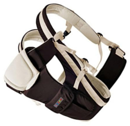 JOINPAYA Babytrage Ergonomisch Verstellbar Khaki Atmungsaktives Netzgewebe mit 3D-Belüftetem Rückenpolster für Neugeborene und Kleinkinder 20kg Komfortable Tragehilfe für Alltag Einkaufen Spaziergänge