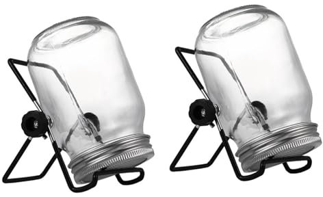 AutoSwan 2X Kit de Cubierta de Germinación Semillas de Germinación Juego de Tarro Mason de Germinación con Tapa de Filtro de Soporte Tarro de Germinación