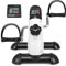 COSTWAY Pedaltrainer, Arm und Beintrainer mit verstellbarem Widerstand & LCD-Display, Mini Bike unter dem Schreibtisch, Mini Fitnessbike Heimtrainer für Zuhause & Büro (Weiß)
