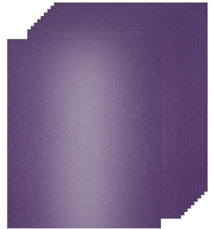 QUARKZMAN 25 stycken skimmer kartongpapper, 20 x 30 cm (8 x 11 tum) djupa lila pappark i metall, kartong för konsttillbehör, pappershantverk, gör-det-själv-hantverk