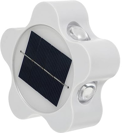 Sewroro 1 Pieza Lámpara Solar de Pared Luz de Noche con Diseño de Flor de Ciruelo Iluminación Exterior para Jardín y Patio y Energética Carga Solar Diurna