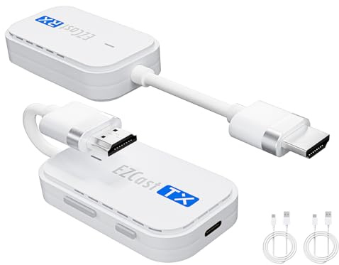 Wireless HDMI Transmitter and Receiver 165FT/50M, HDMI Wireless Extender kit 1080P@60Hz Plug & Play, hdmi funkübertragung für Streaming Video Audio File von, Laptop, PC zu HDTV, Projektor