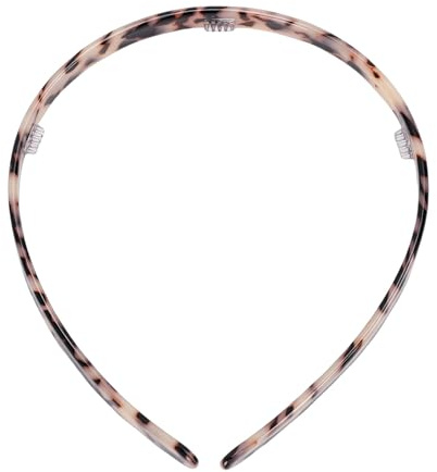 Ycauty No Pressure Thin U Shape Headband for Glasses Comfortable Hair Band Makeup Headband for Glasses Wearer for Women Resin (Beige Testudinarious)