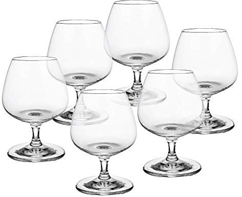 CRISTALICA Cognacschwenker 6er-Set Cognacglas Schwenker Napoli 390ml Brandy Weinbrand Glas