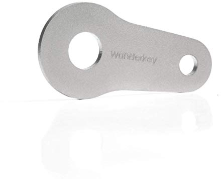 WUNDERKEY Einkaufswagenlöser Edelstahl – Einkaufswagenchip abziehbar – Einkaufs-Chip Schlüsselanhänger, Einkaufswagen-Chip Metall Schlüsselbund, Schlüssel-Organizer, Smart Tool